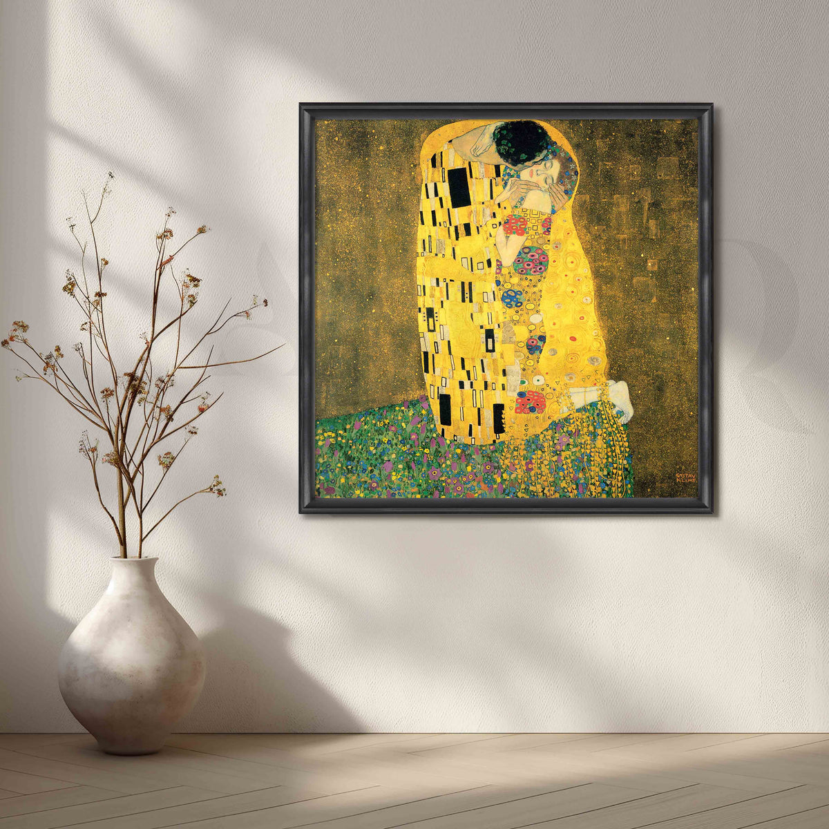 Gustav Klimt The Kiss Canvas Artwork – Asha Art Studio – Image 3
