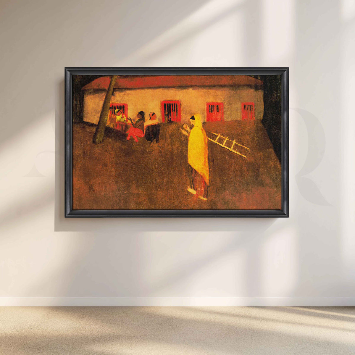 Village Scene by Amrita Sher-Gil Canvas Artwork – Asha Art Studio – Image 3