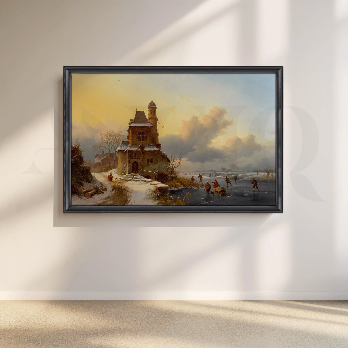 Snow Castle River View Canvas Artwork – Asha Art Studio – Image 3