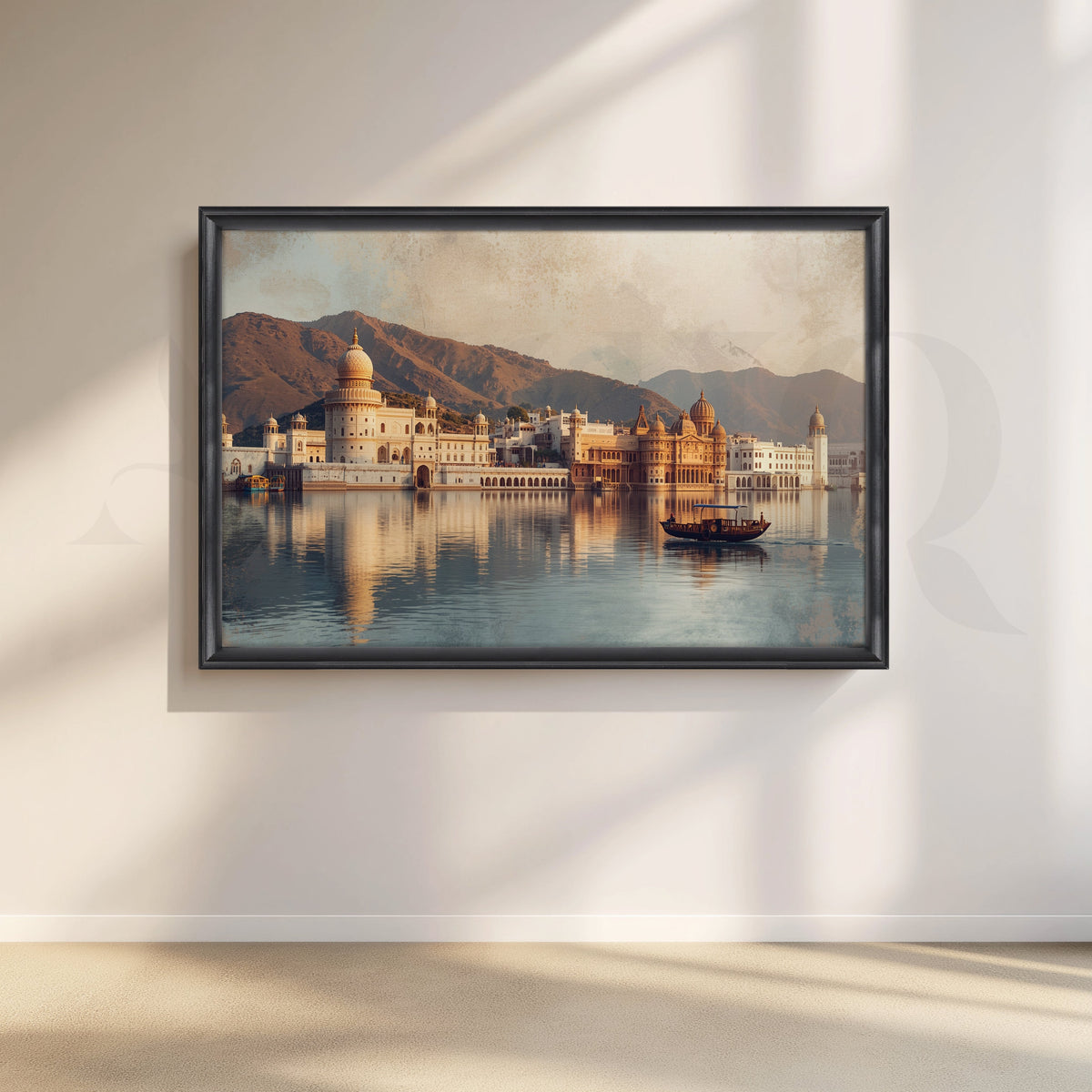 Udaipur Lake Palace Canvas Artwork – Asha Art Studio – Image 3