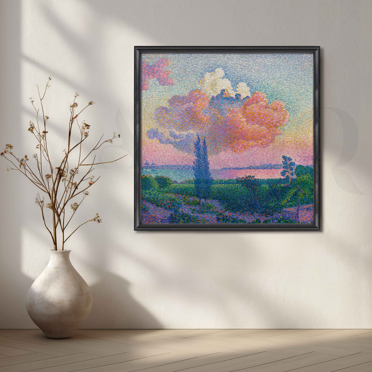 Pastel Lake Sunset Canvas Artwork – Asha Art Studio – Image 3