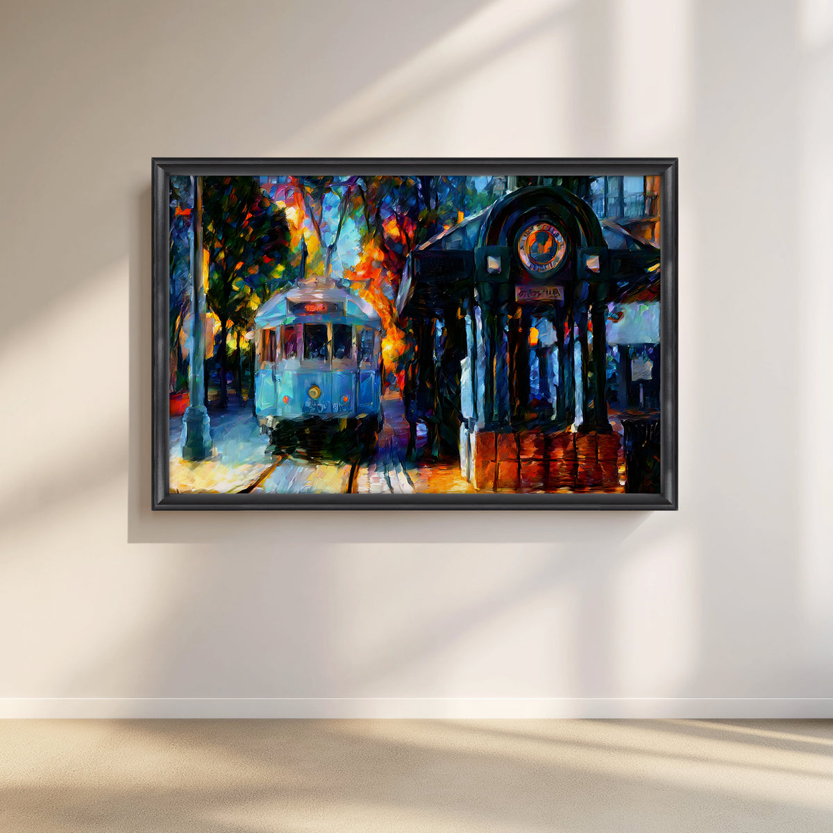 Tramway Twilight Cityscape Artwork – Asha Art Studio – Image 3