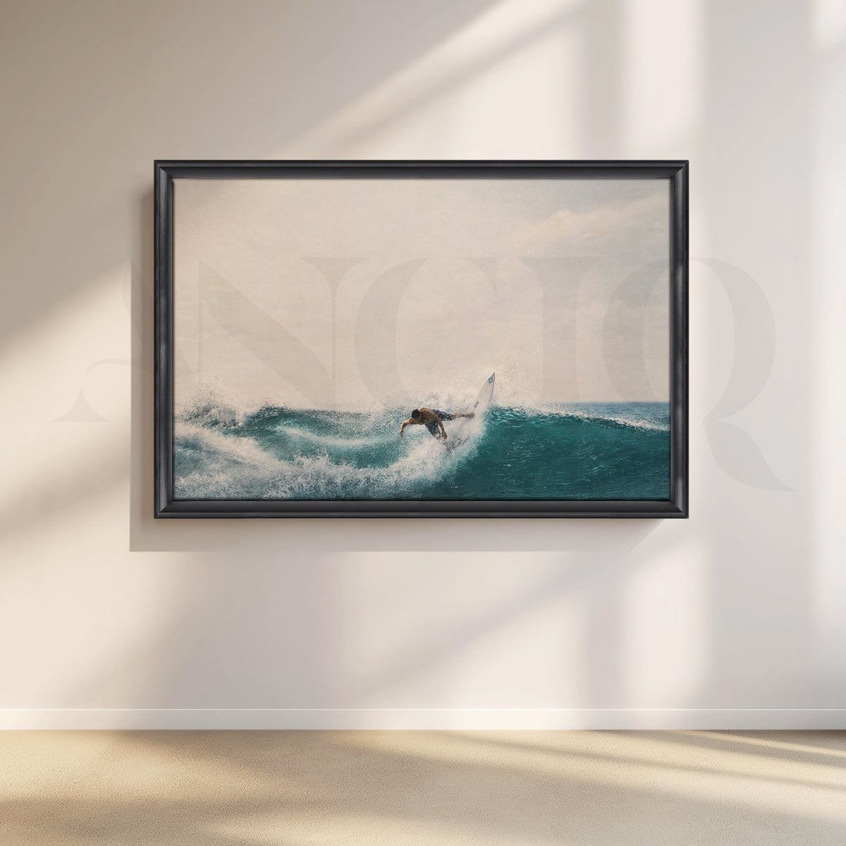 Ocean Wave Surfer Canvas Artwork – Asha Art Studio – Image 3