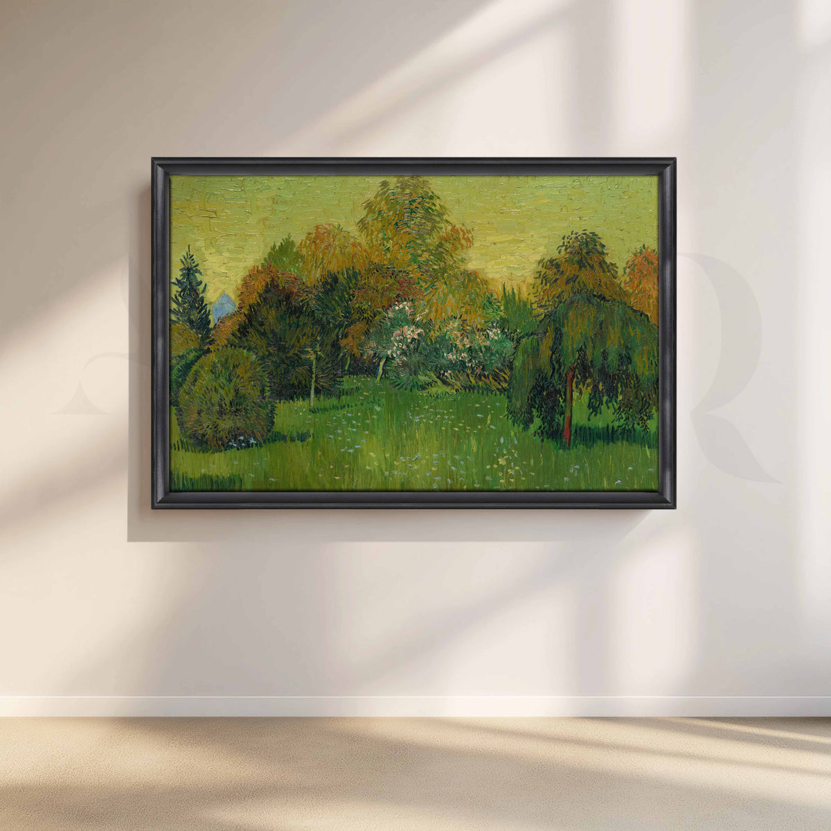 Lush Green Garden Canvas Artwork – Asha Art Studio – Image 3