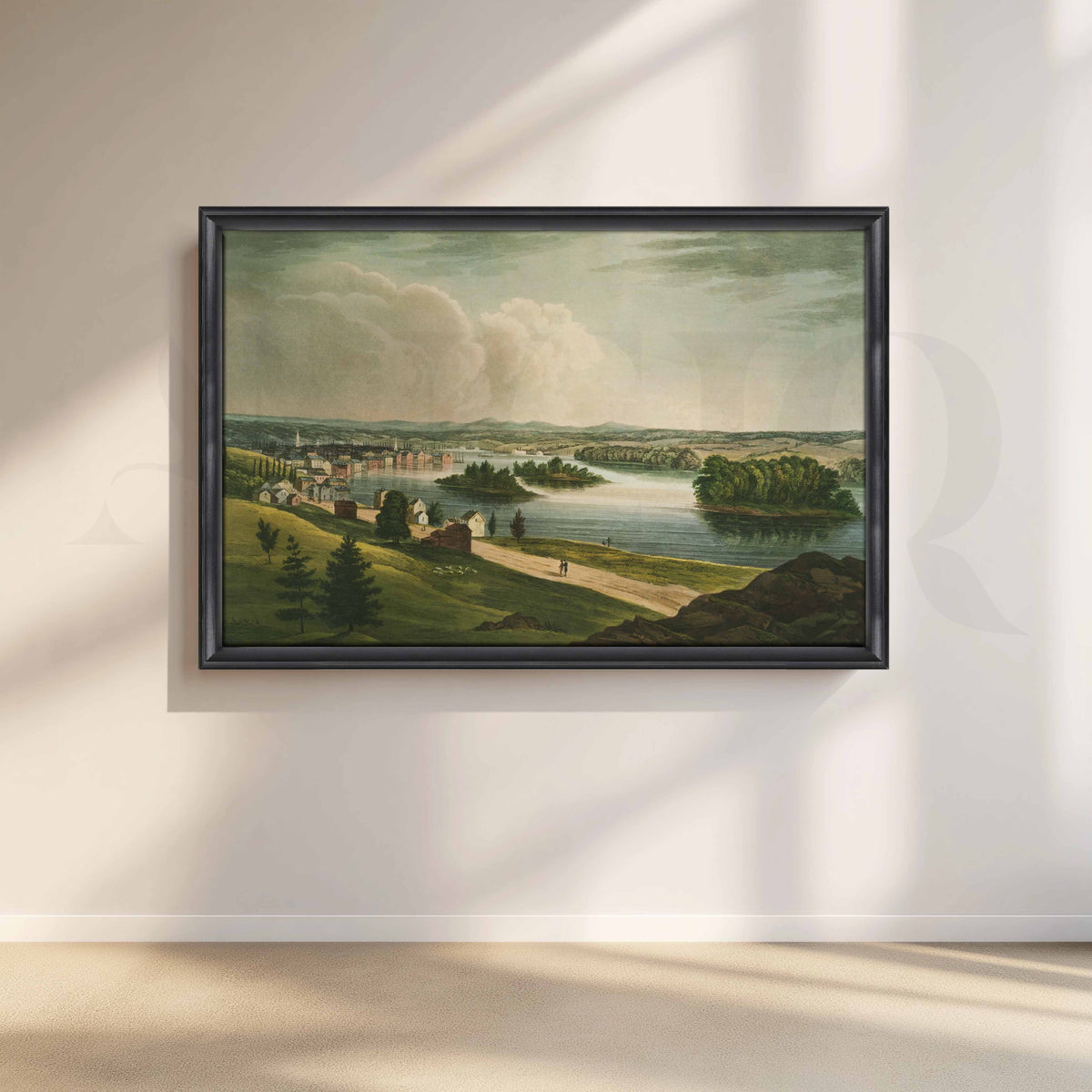 Serene River Valley Canvas Artwork – Asha Art Studio – Image 3