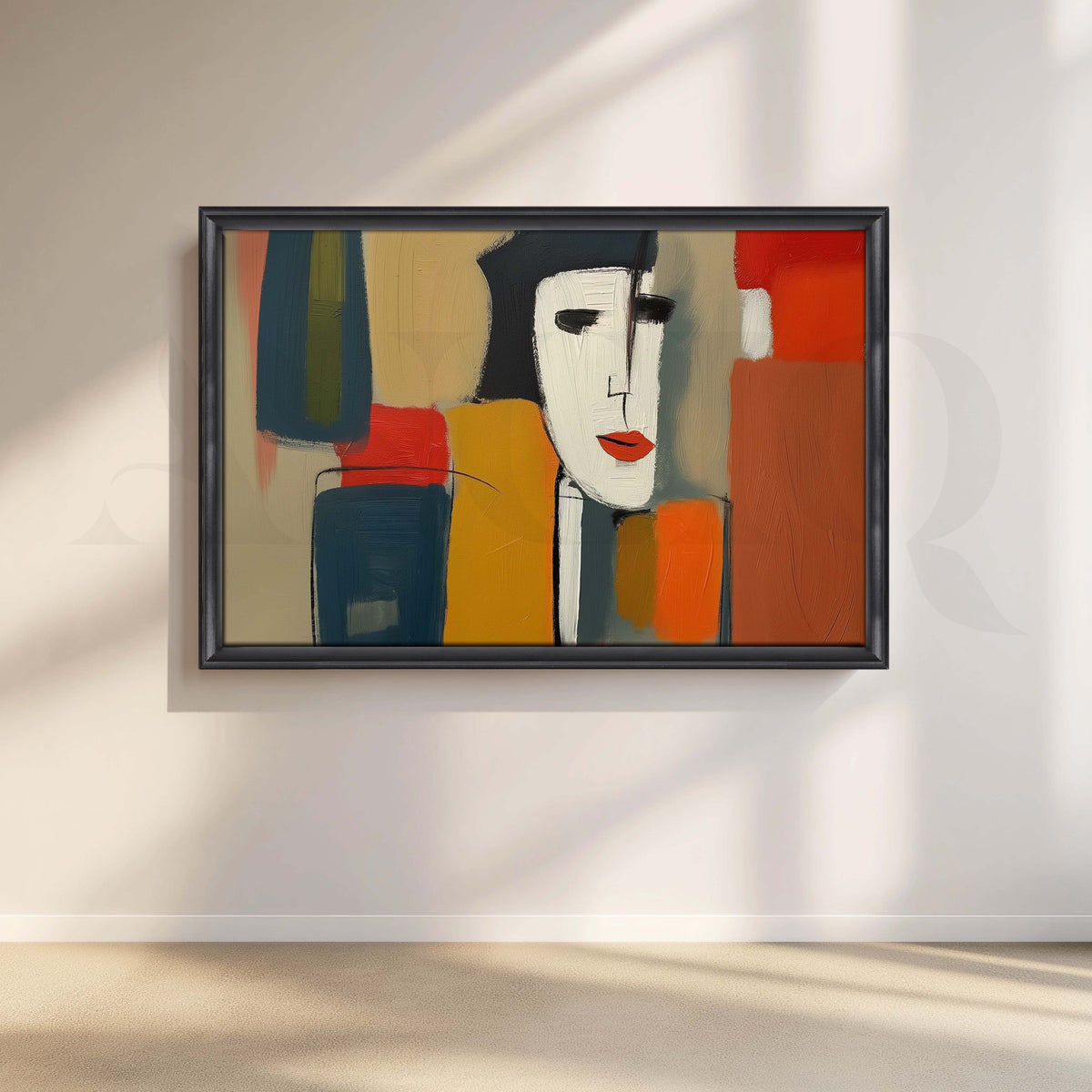 Abstract Face Canvas Artwork – Asha Art Studio – Image 3