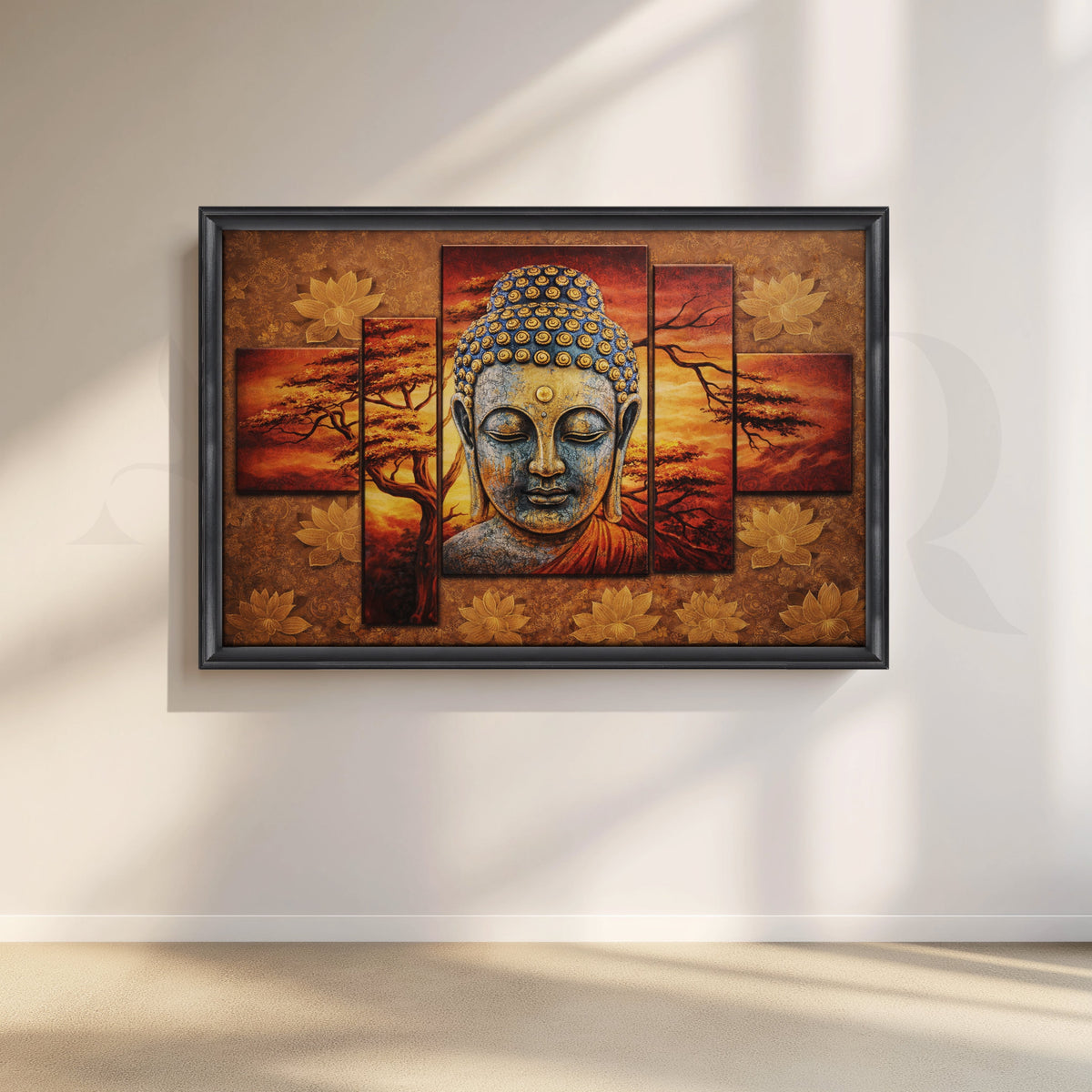 Buddha Serenity Panel Canvas Artwork – Asha Art Studio – Image 3