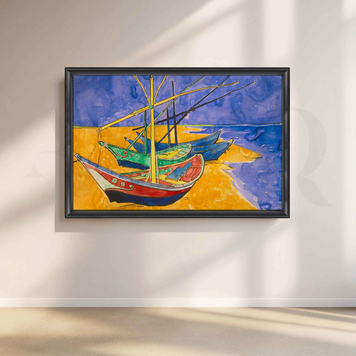 Van Gogh Fishing Boats Canvas Artwork – Asha Art Studio – Image 3