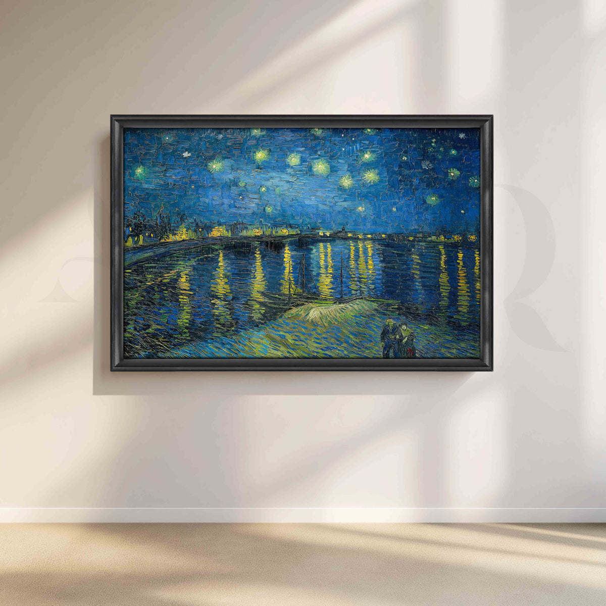 Starry Night Over the Rhône Post-Impressionist Canvas Artwork – Asha Art Studio – Image 3