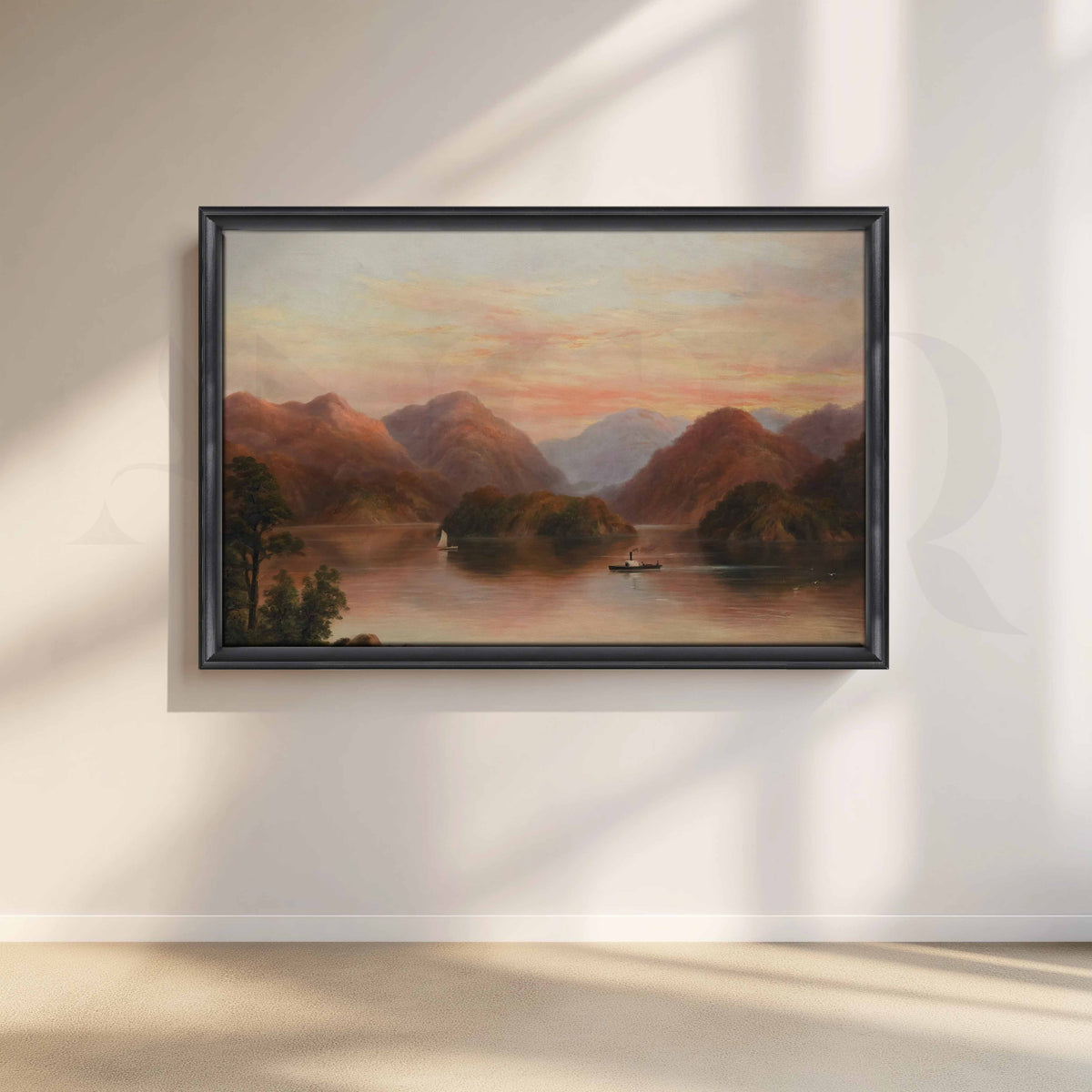 Serene Mountain Lake Canvas Artwork – Asha Art Studio – Image 3