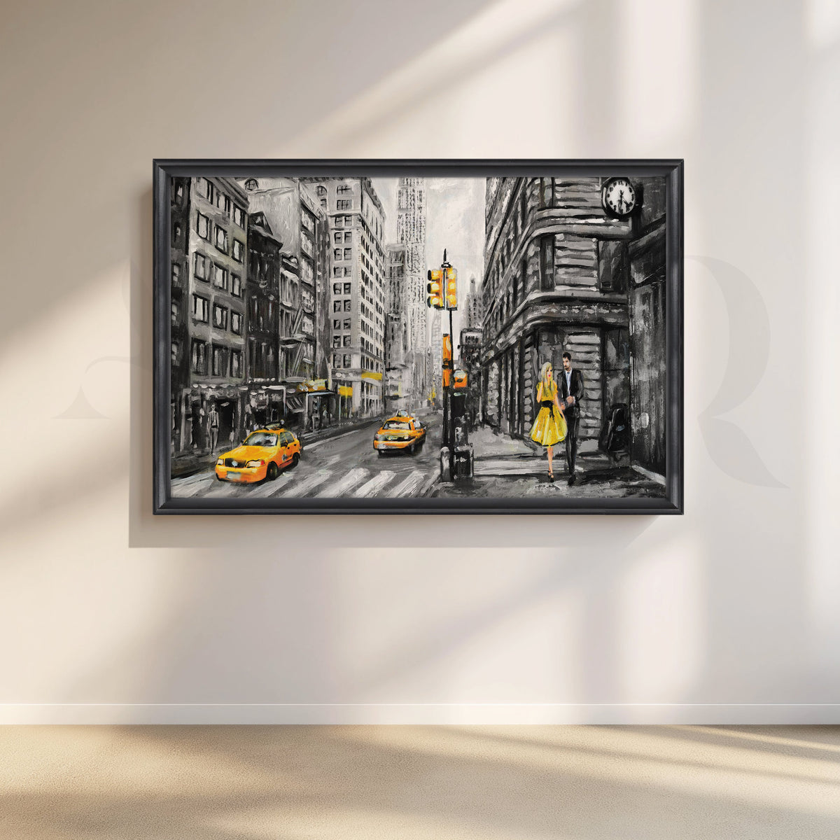 Pulse Beneath the Skyline Canvas Artwork – Asha Art Studio – Image 3