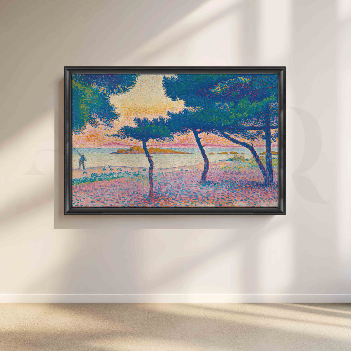 Pink Coastal Trees Canvas Artwork – Asha Art Studio – Image 3
