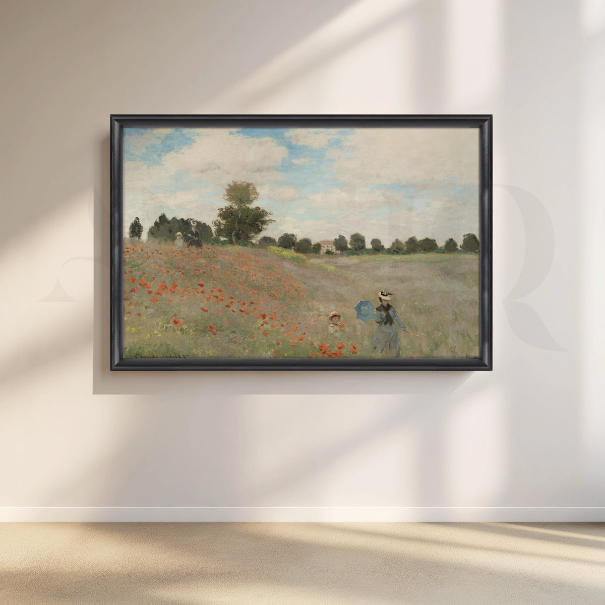 Poppies in Summer Light Canvas Artwork – Asha Art Studio – Image 3