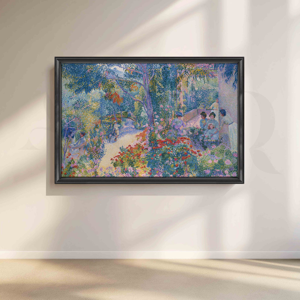 Impressionist Garden Gathering Canvas Artwork – Asha Art Studio – Image 3