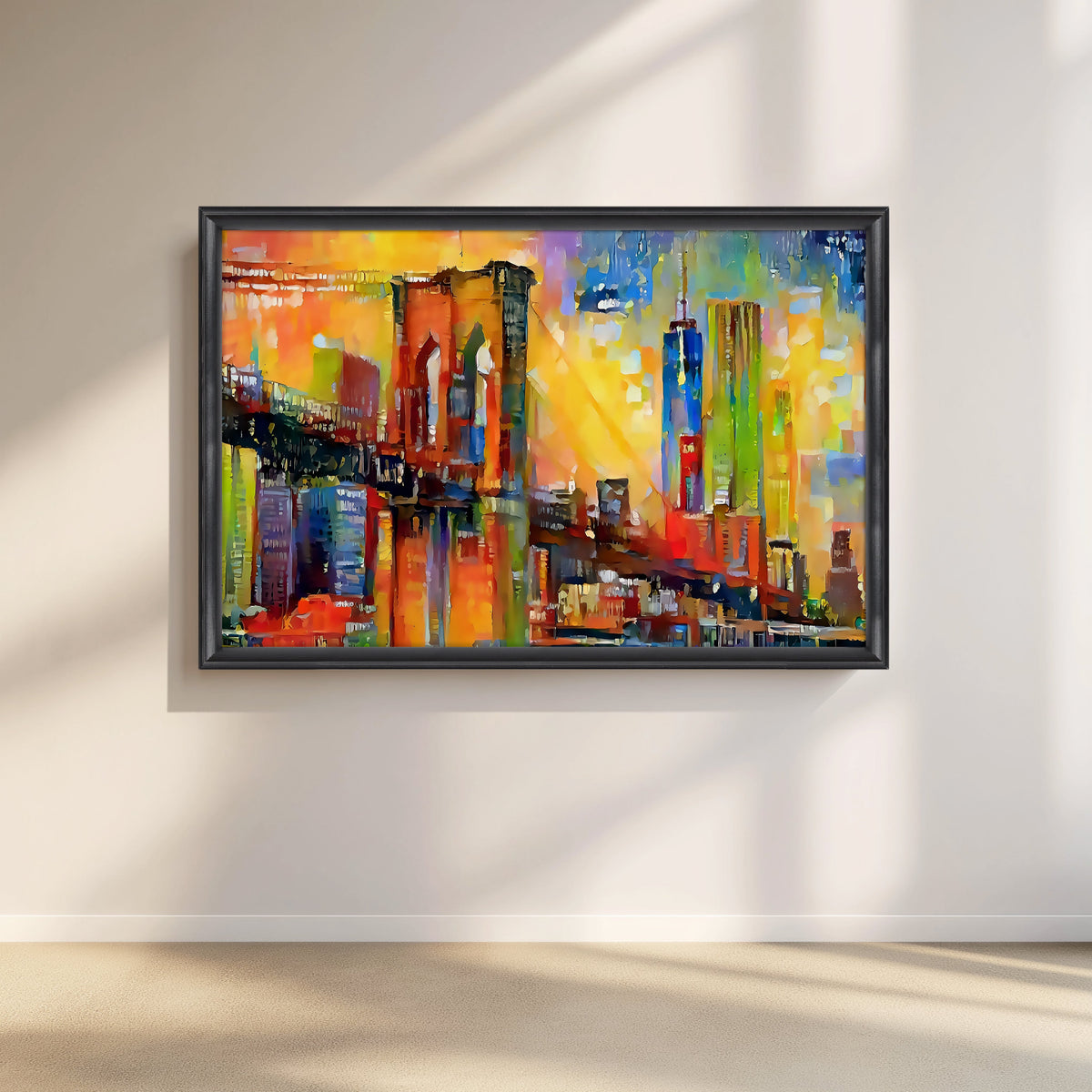 Brooklyn Bridge at Dusk Cityscape Artwork – Asha Art Studio – Image 3