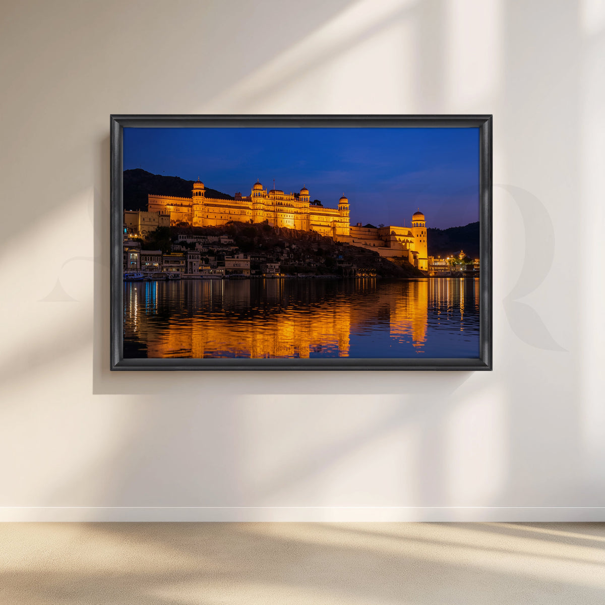 Udaipur City Night View Canvas Artwork – Asha Art Studio – Image 3