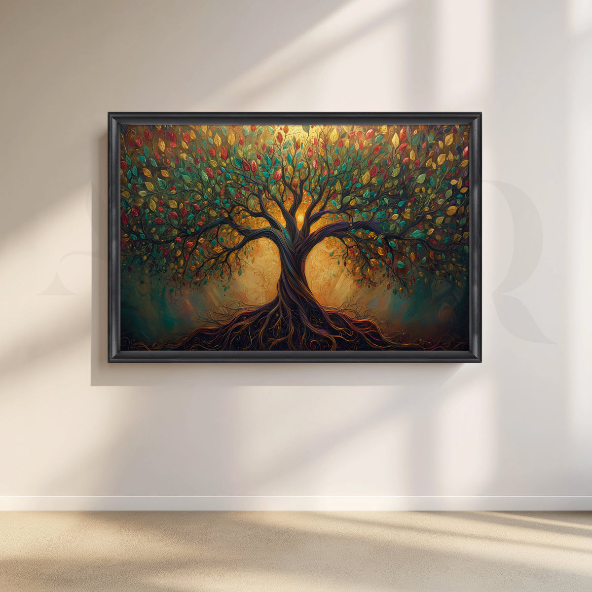 Radiant Tree of Life Canvas Artwork – Asha Art Studio – Image 3