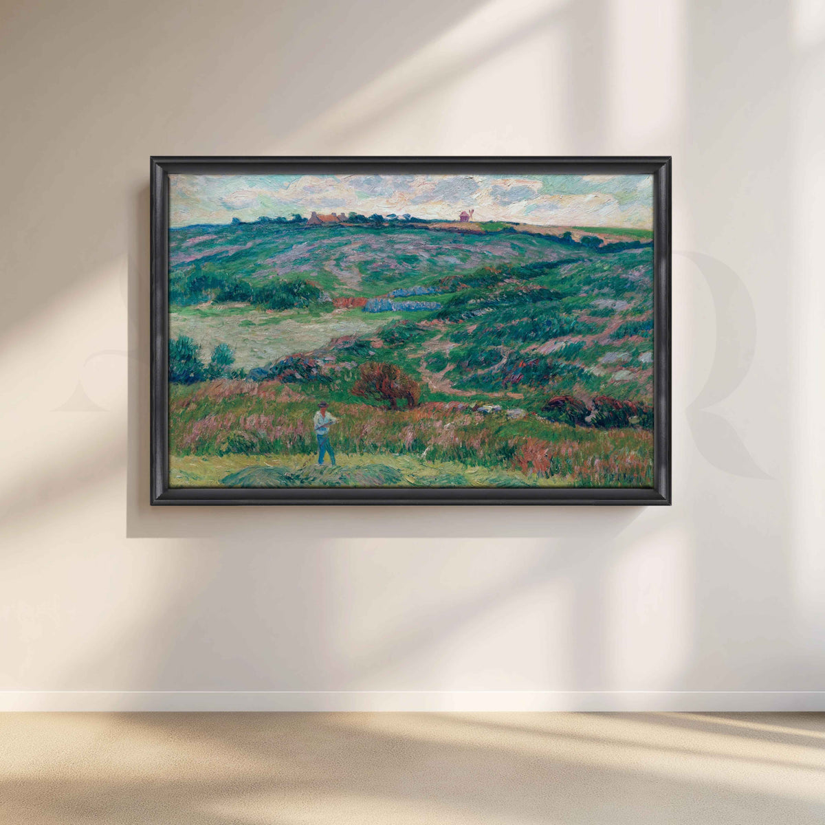 Henri Moret Green Meadow Landscape Canvas Artwork – Asha Art Studio – Image 3