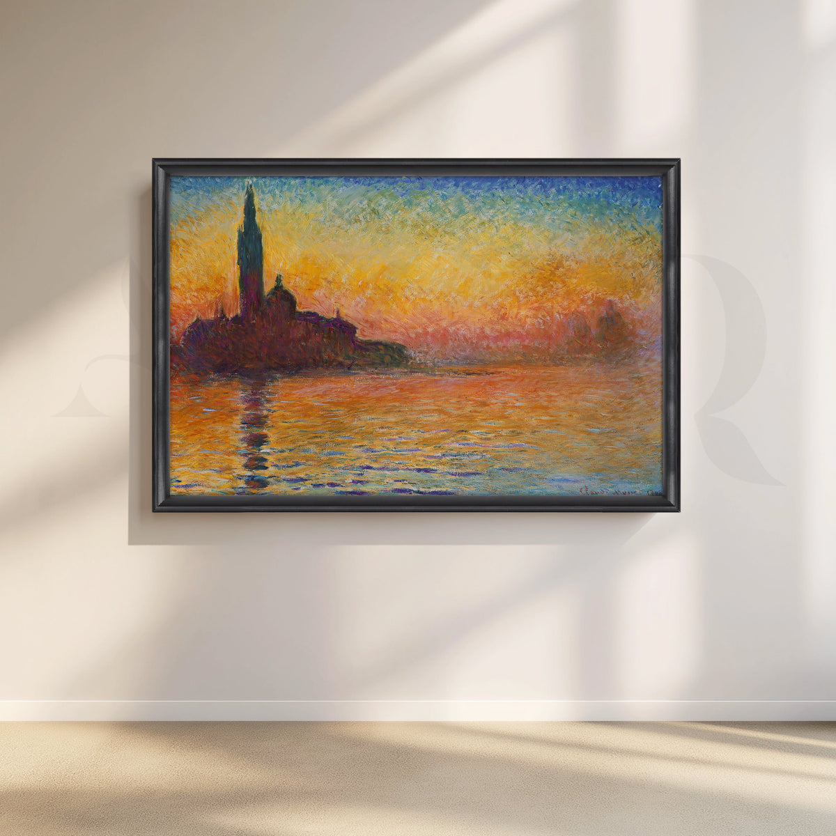 Venetian Sunset Glow Canvas Artwork – Asha Art Studio – Image 3