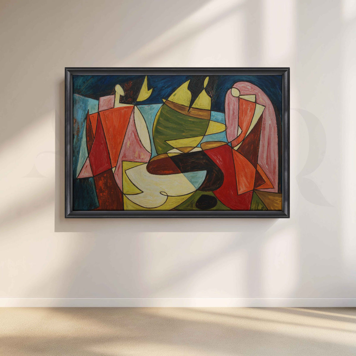 Modern Cubist Figure Canvas Artwork – Asha Art Studio – Image 3