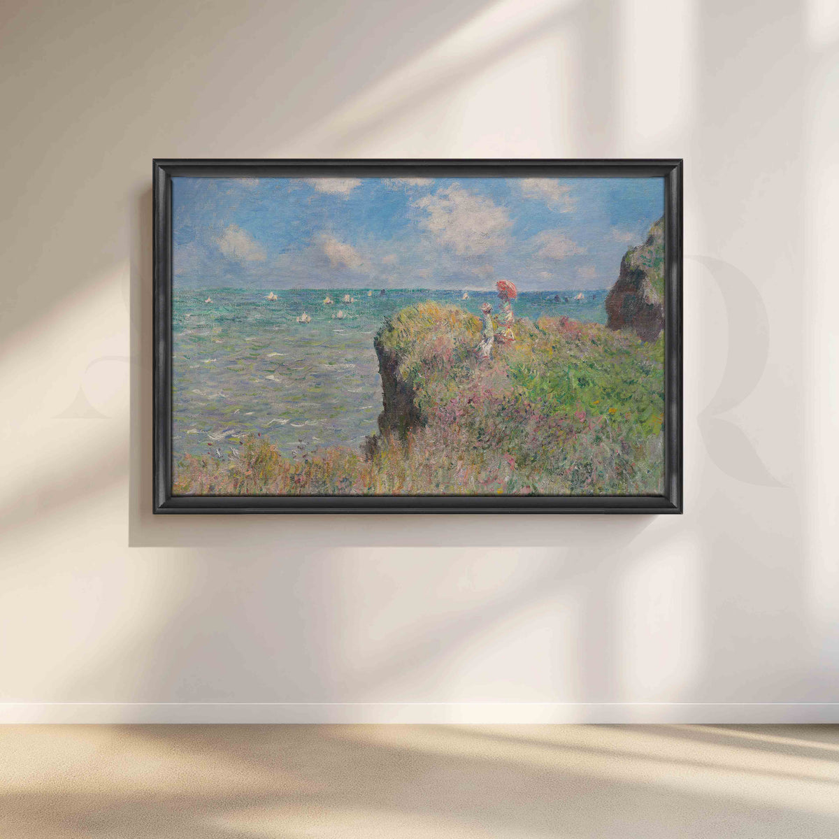 Coastal Cliff Seascape Impressionist Canvas Artwork – Asha Art Studio – Image 3