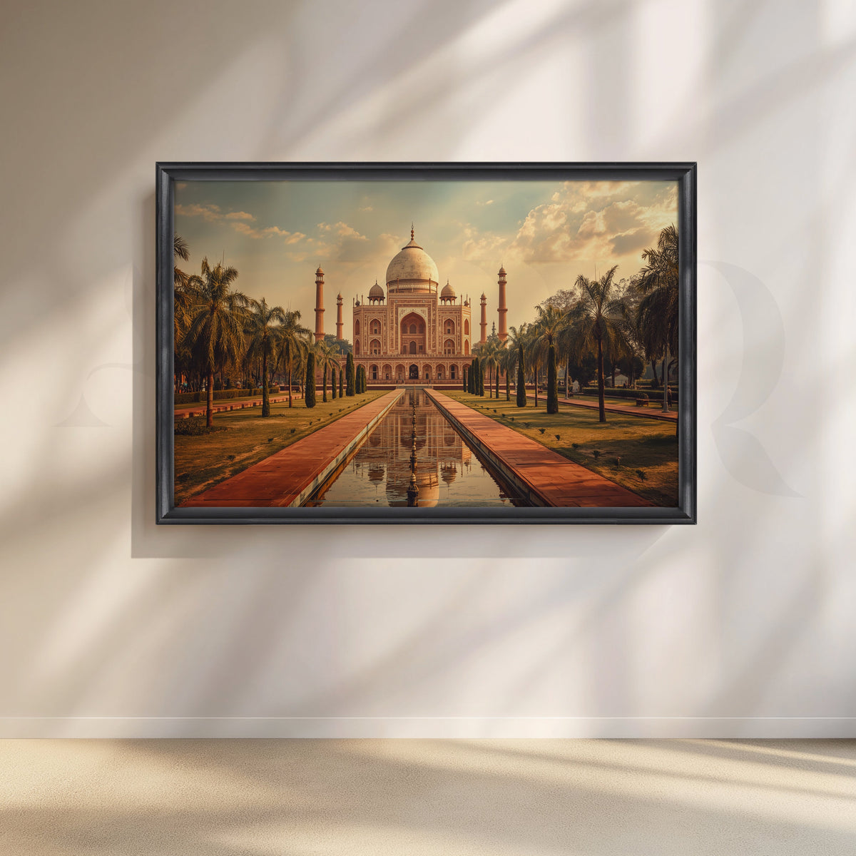 Taj Mahal Garden View Canvas Artwork – Asha Art Studio – Image 3