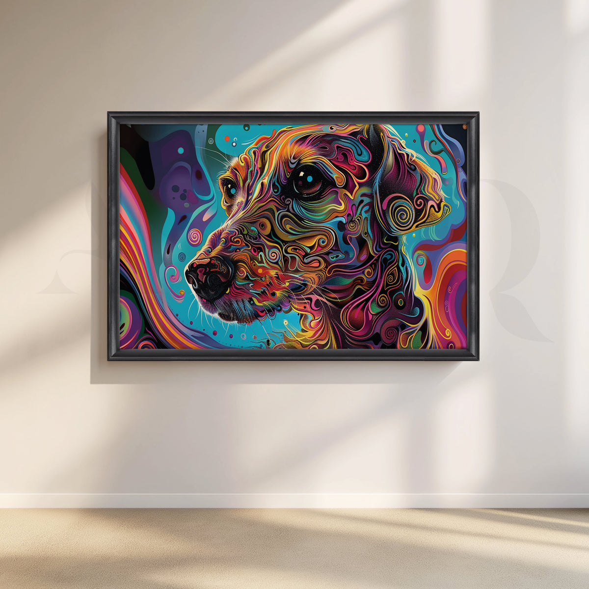 Pup in Paint Canvas Wall Artwork – Asha Art Studio – Image 3