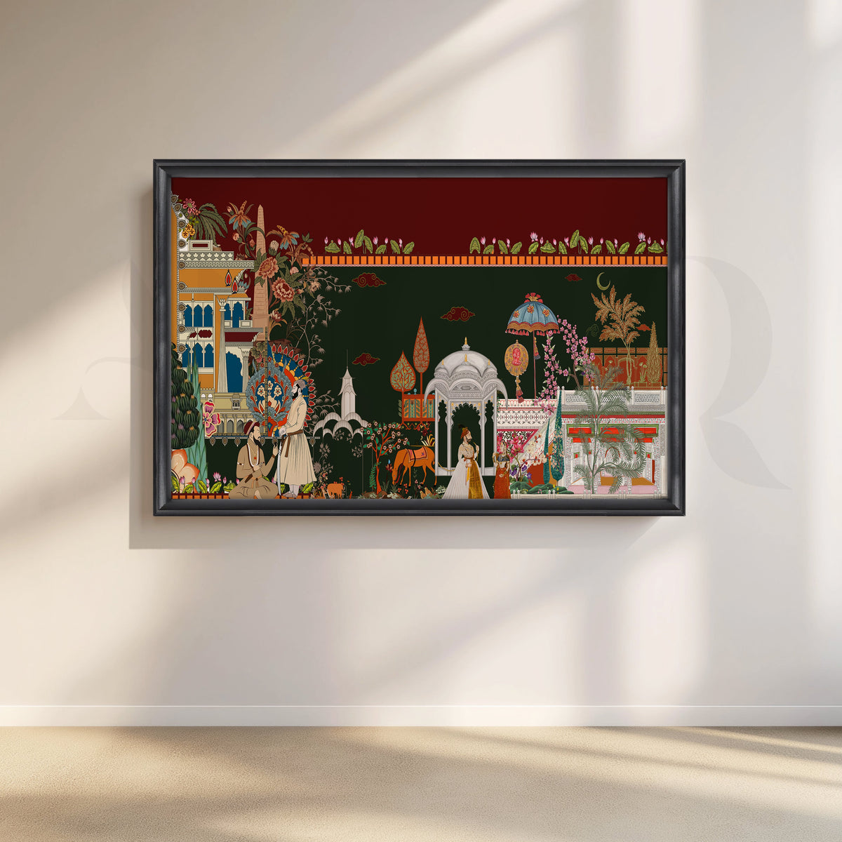 Exquisite Mughal Garden Scene Artwork – Asha Art Studio – Image 3
