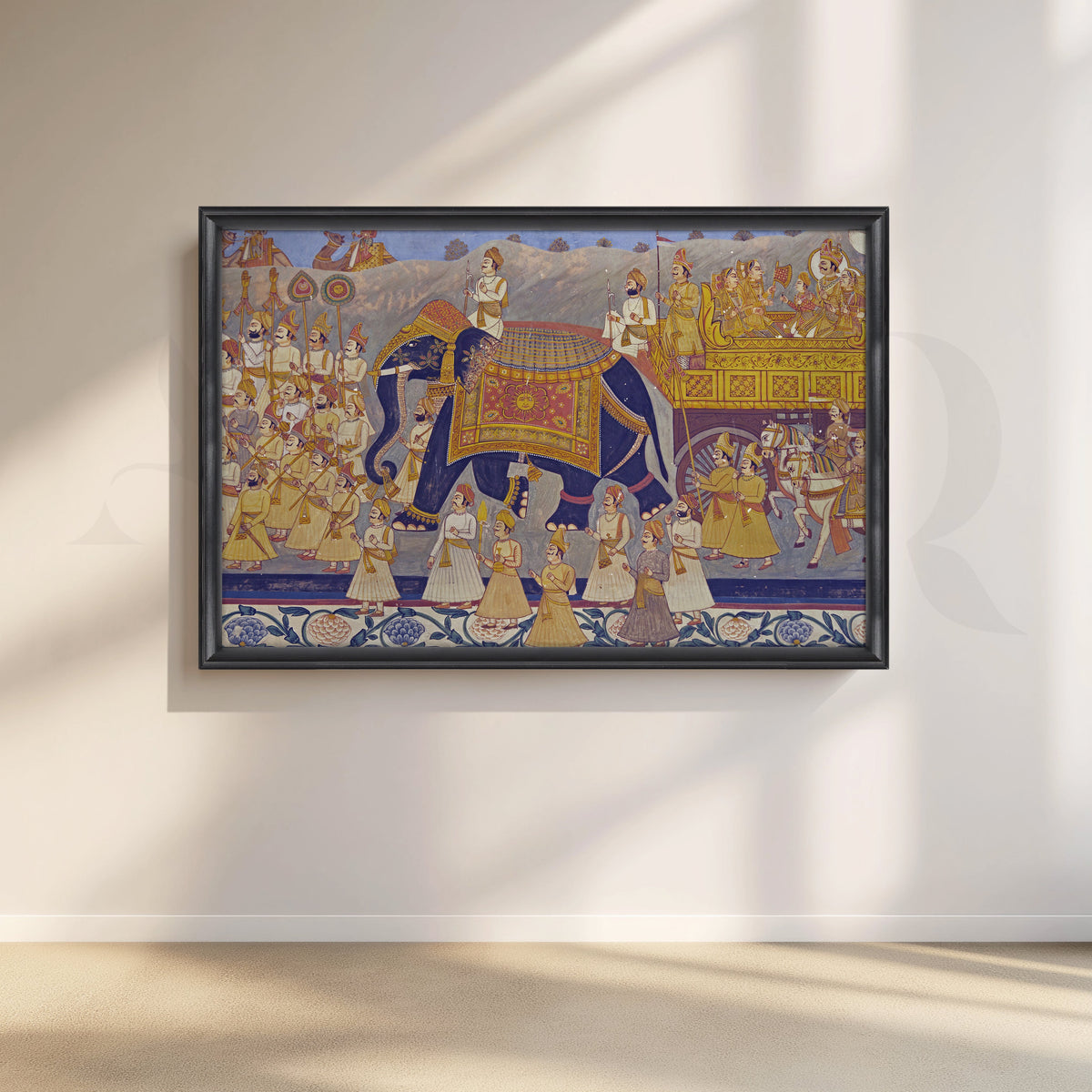 Royal Elephant Procession Canvas Artwork – Asha Art Studio – Image 3