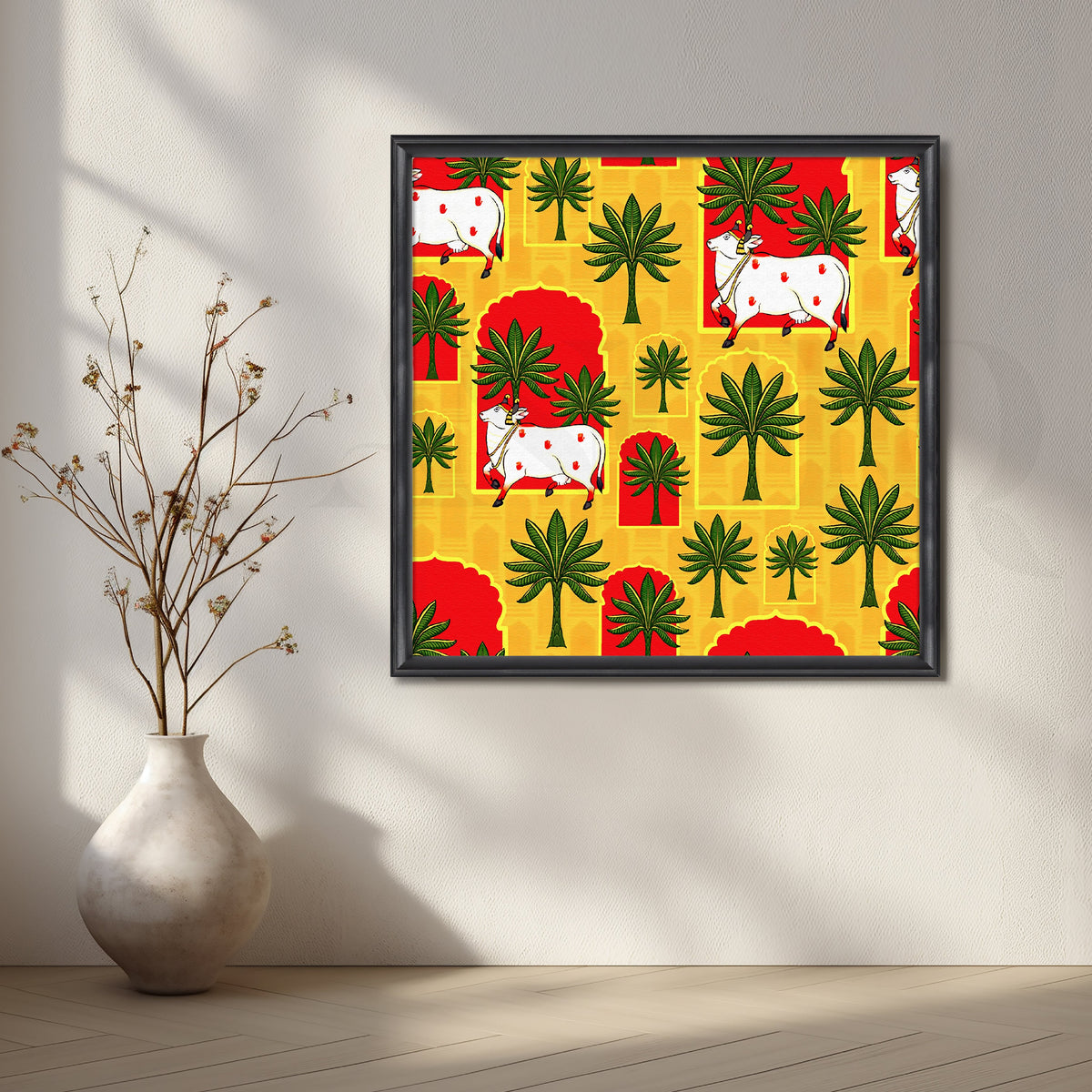 Vibrant Geometric Canvas Artwork – Asha Art Studio – Image 3