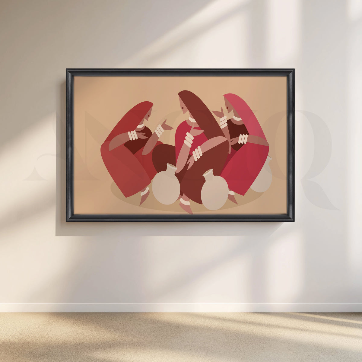 Rajasthani Desert Nomads Canvas Artwork – Asha Art Studio – Image 3