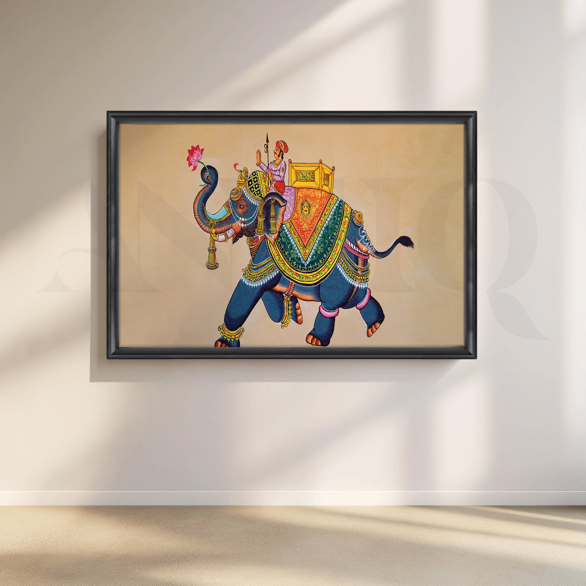Elephants and Elegance Canvas Artwork – Asha Art Studio – Image 3