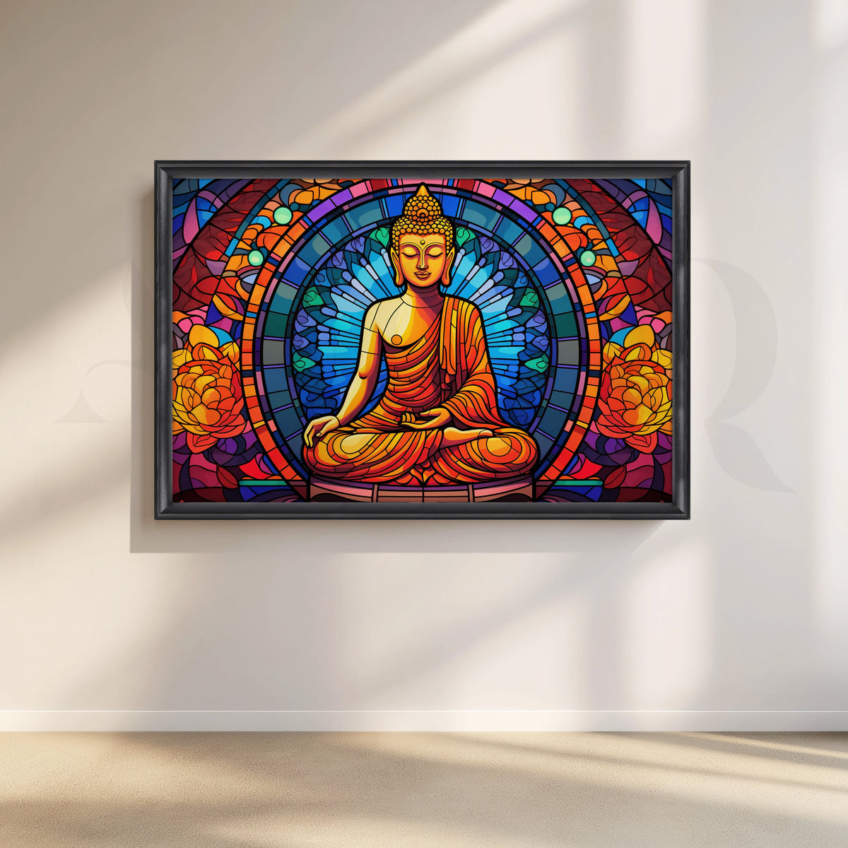 Vibrant Buddha Canvas Artwork – Asha Art Studio – Image 3