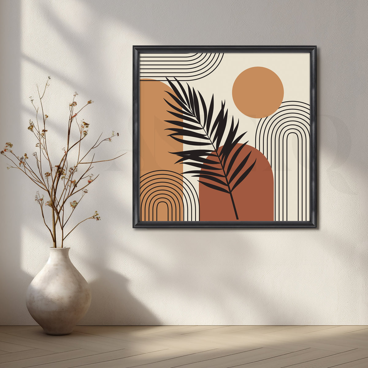 Bold Shapes and Nature's Canvas Artwork – Asha Art Studio – Image 3