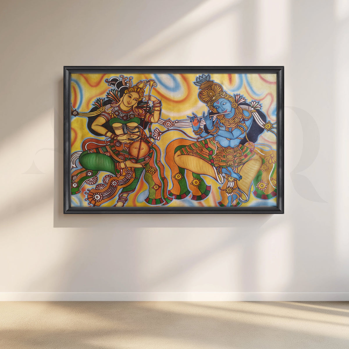 Krishna and Radha Musical Artwork – Asha Art Studio – Image 3