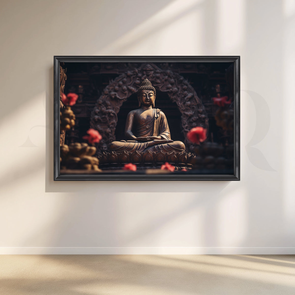 Serene Buddha Canvas Artwork – Asha Art Studio – Image 3