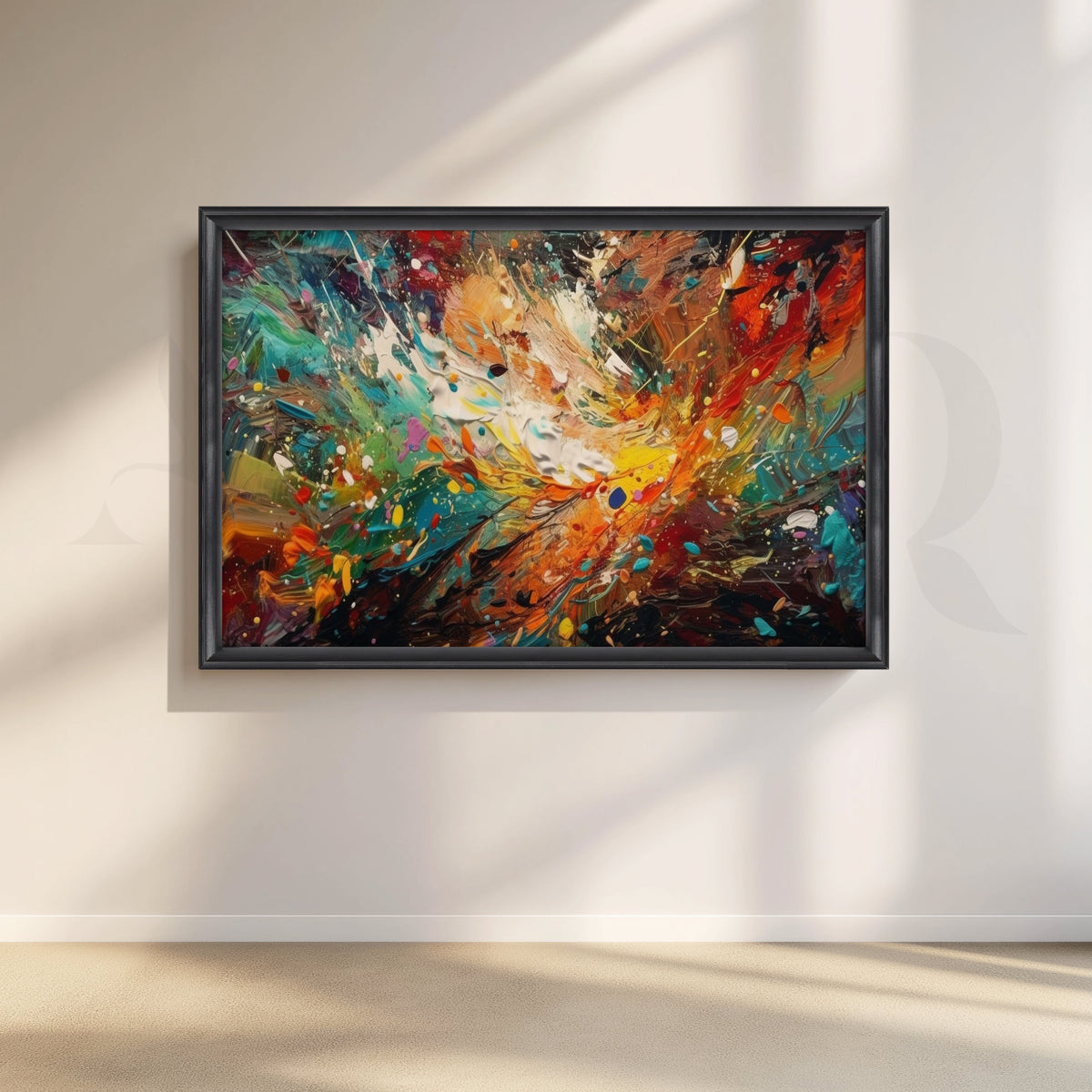 Modern Colorful Abstract Canvas wall Artwork – Asha Art Studio – Image 3