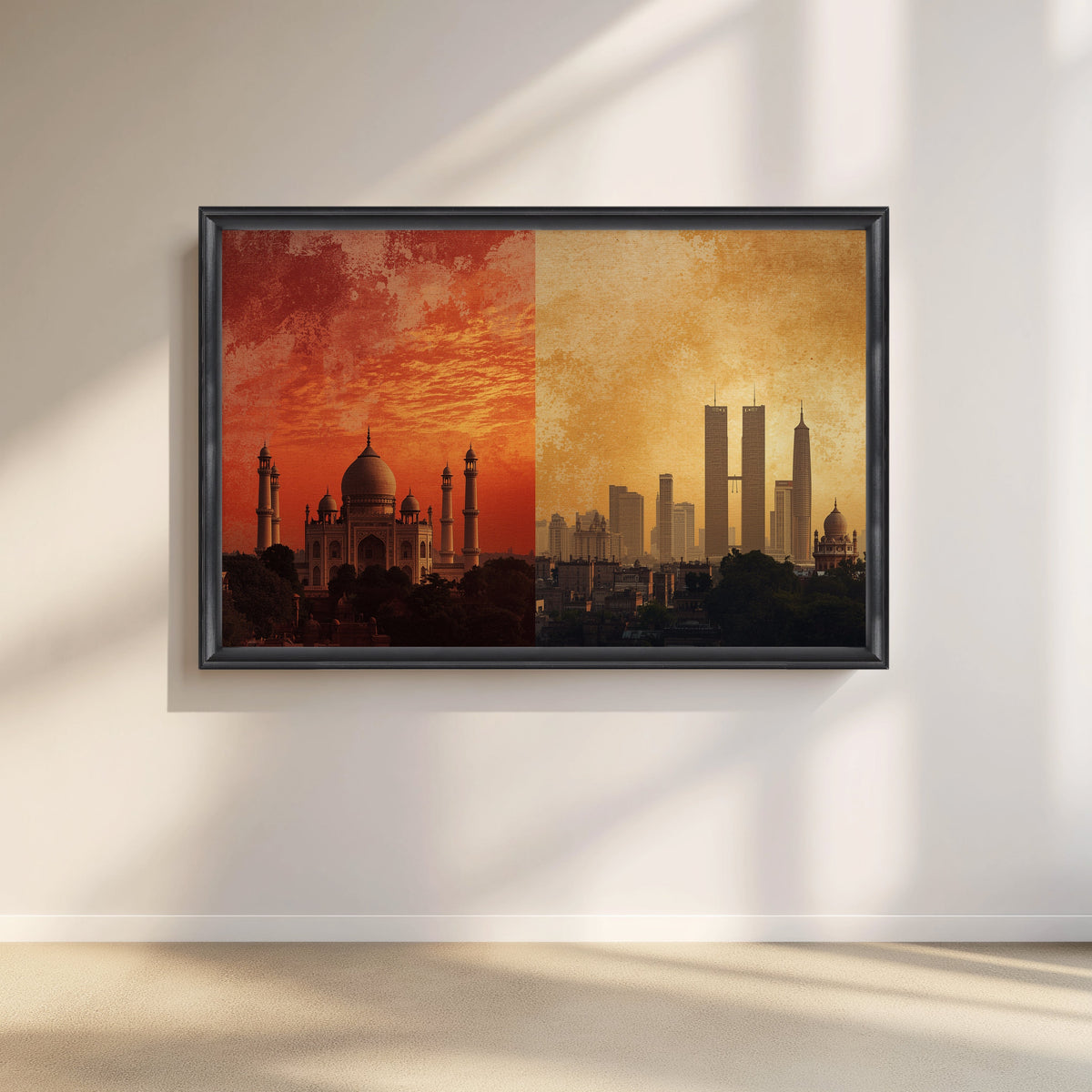 Taj to Towers Canvas Artwork – Asha Art Studio – Image 3