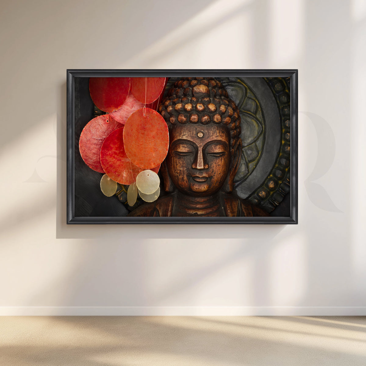 Serene Harmony Buddha Canvas Artwork – Asha Art Studio – Image 3