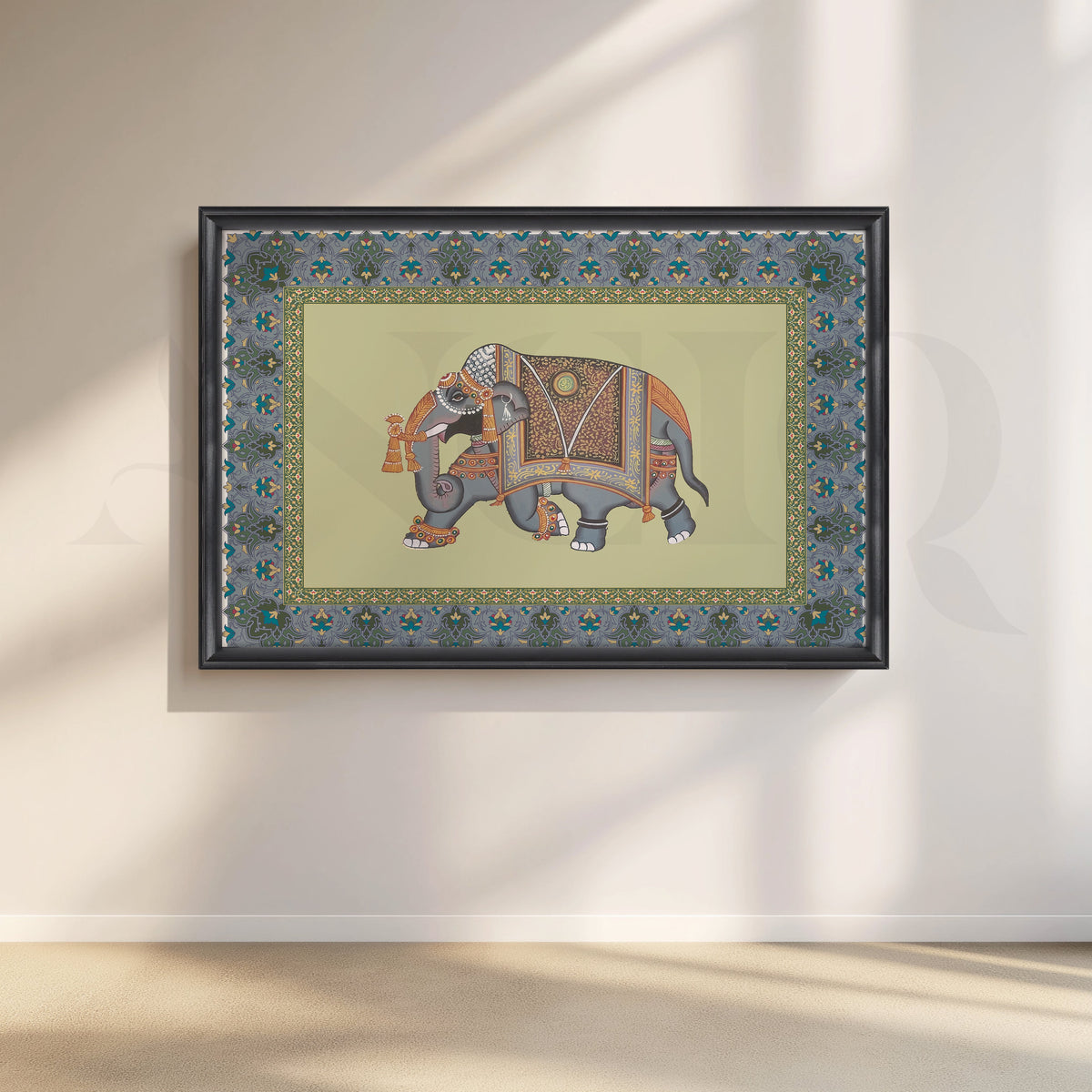 Traditional Indian Elephant Canvas Artwork – Asha Art Studio – Image 3