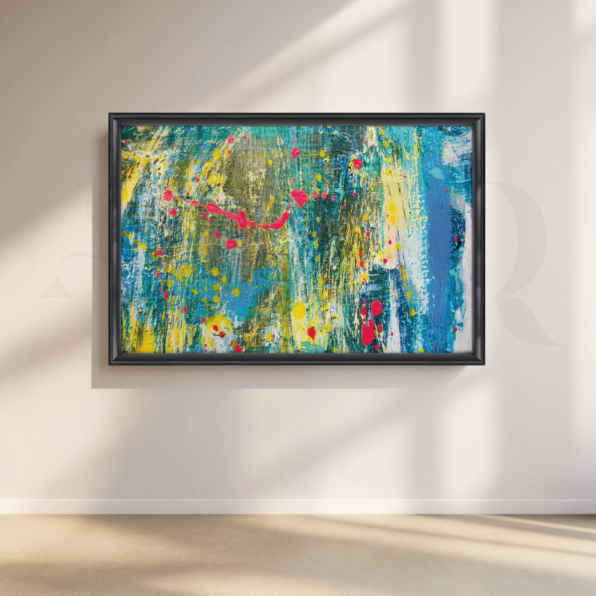 Chromatic Cascade Canvas Artwork – Asha Art Studio – Image 3