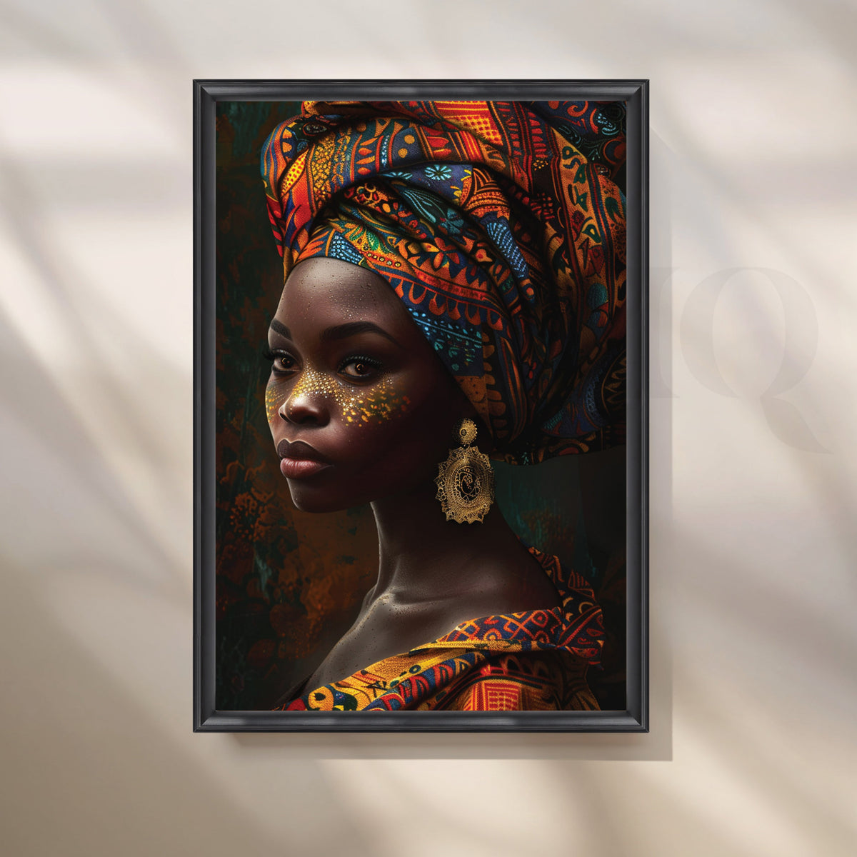 Queen in Hues of Bronze Canvas Artwork – Asha Art Studio – Image 3