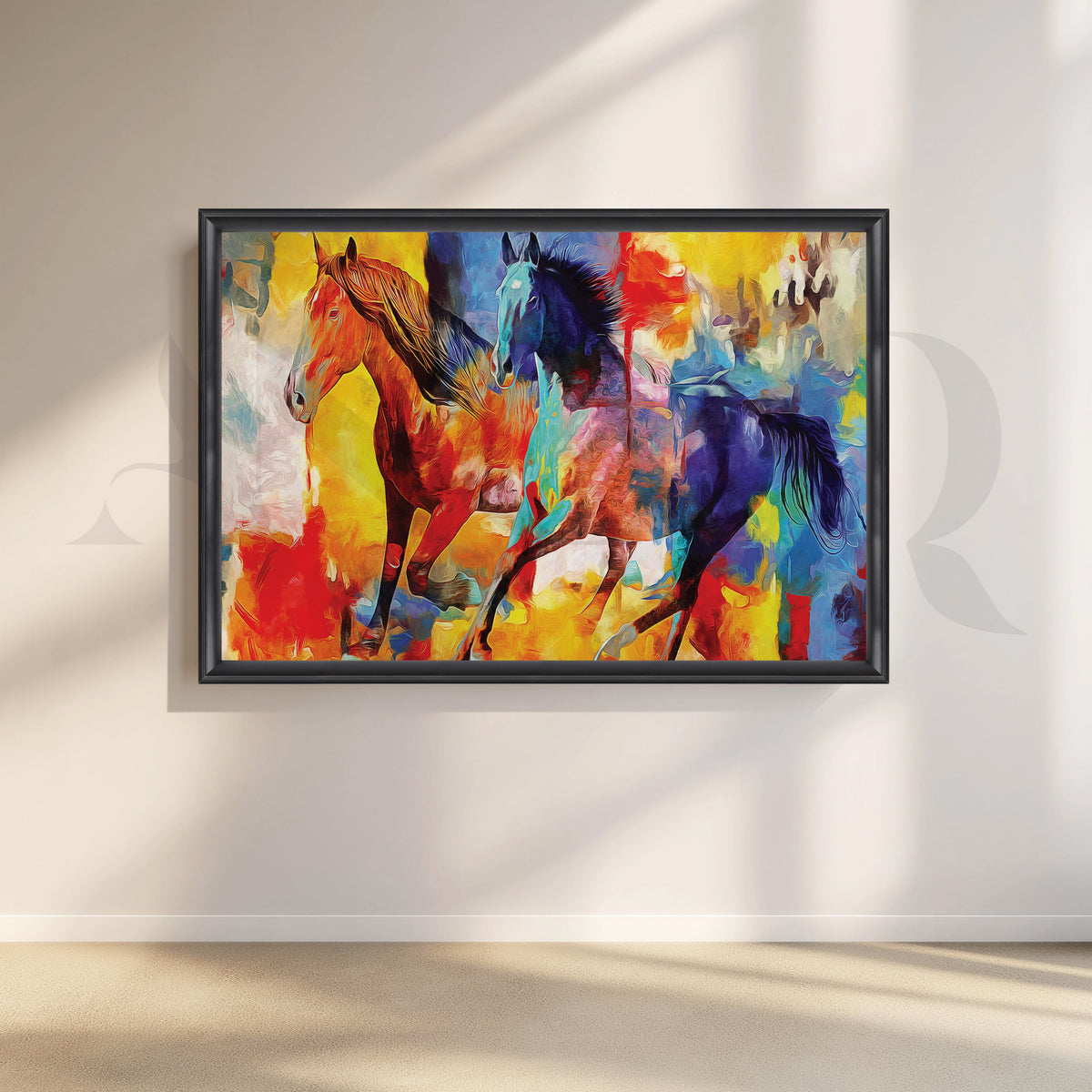 3D Horses Canvas Wall Artwork – Asha Art Studio – Image 3