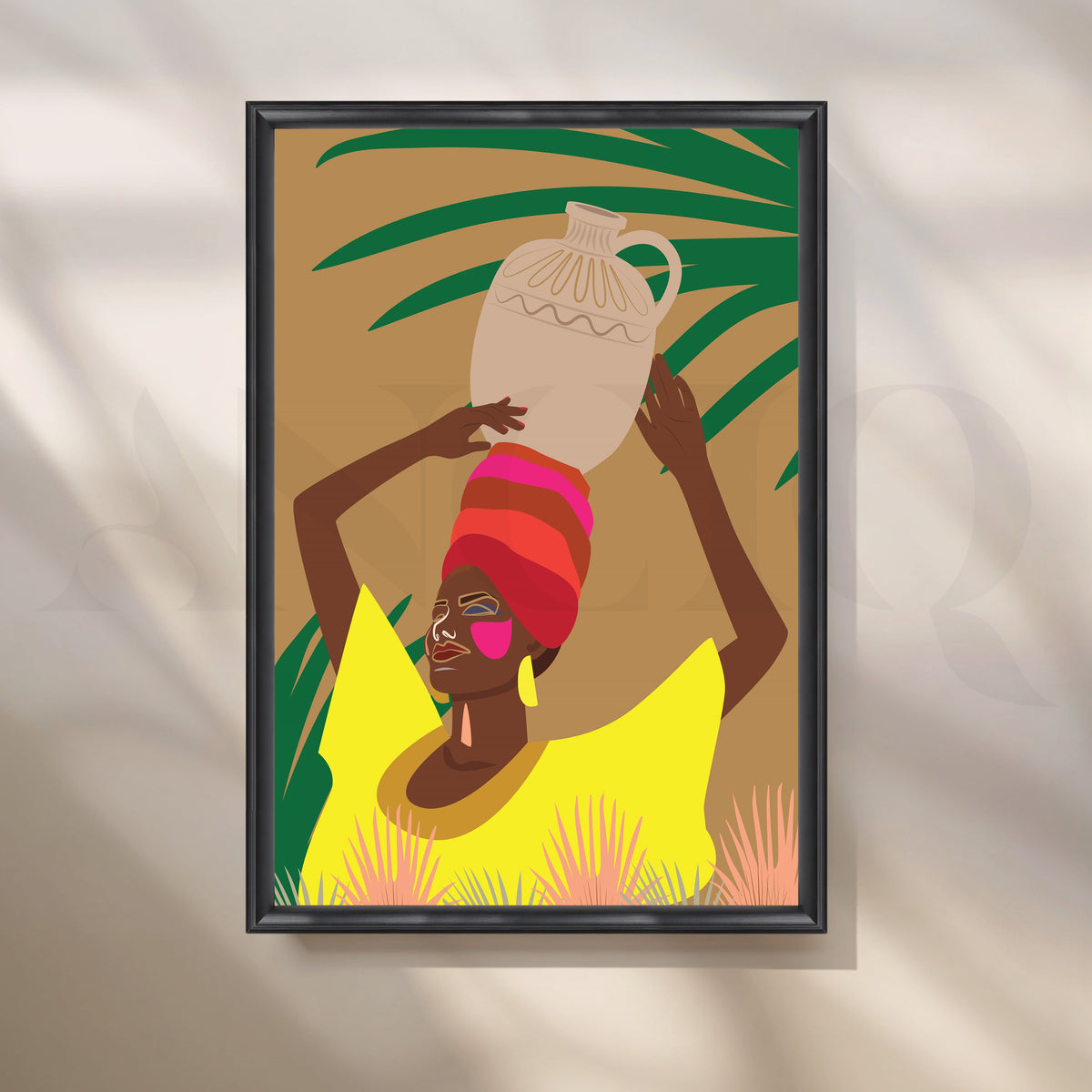 Portrait of an African Woman Canvas Artwork – Asha Art Studio – Image 3