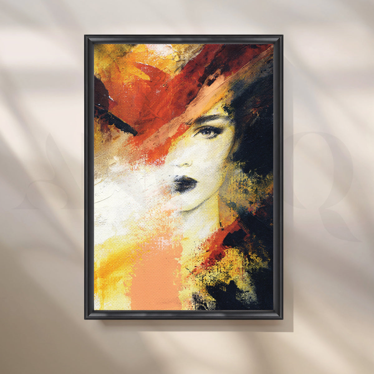 The Enigmatic Essence of a Girl Canvas Artwork – Asha Art Studio – Image 3