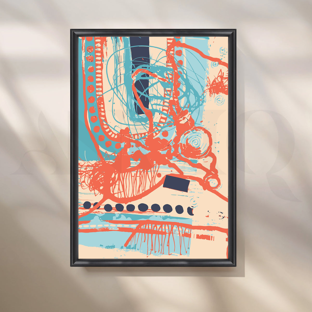 Eclectic Rhythm Abstract Canvas – Asha Art Studio – Image 3
