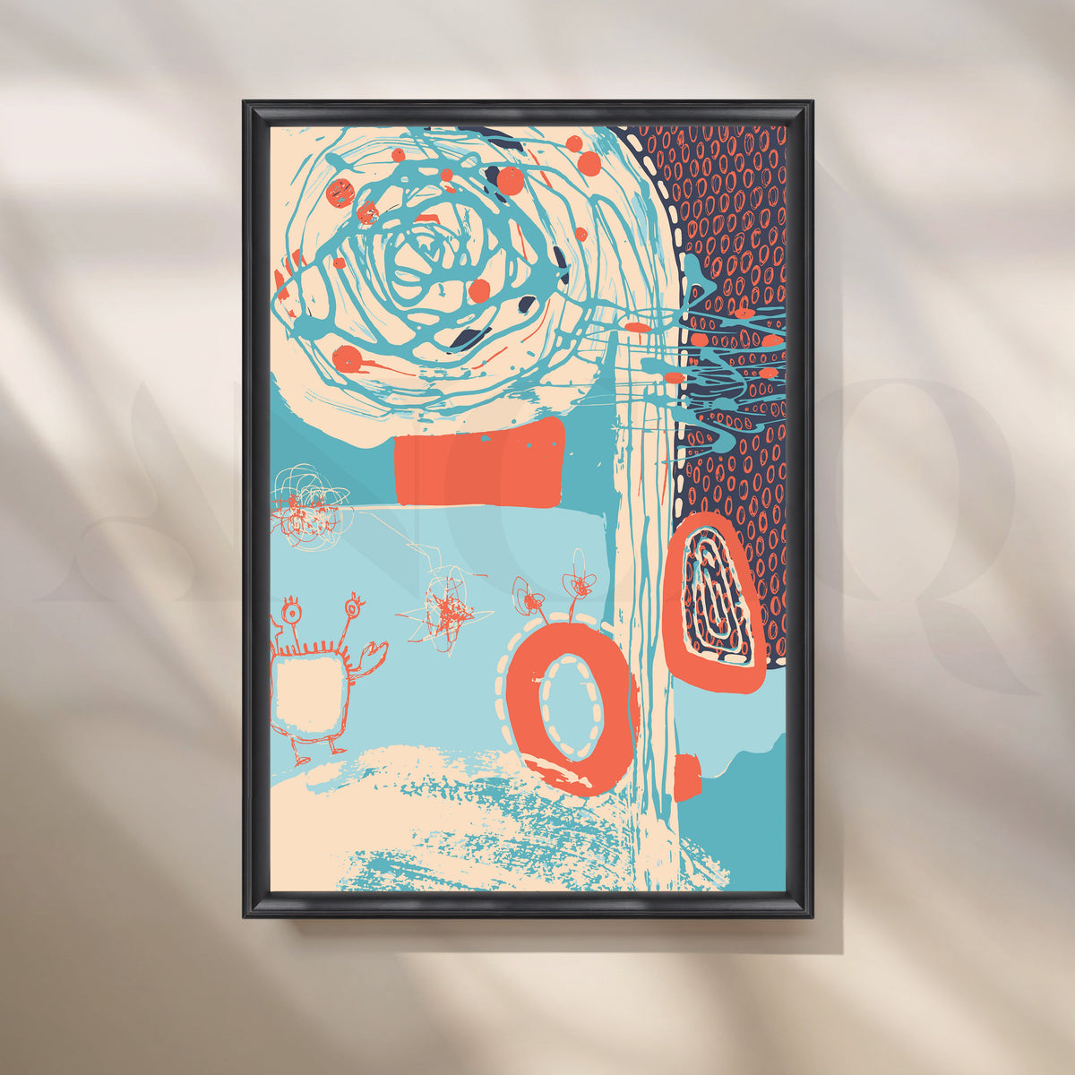 Whimsical Whirl Abstract Art – Asha Art Studio – Image 3