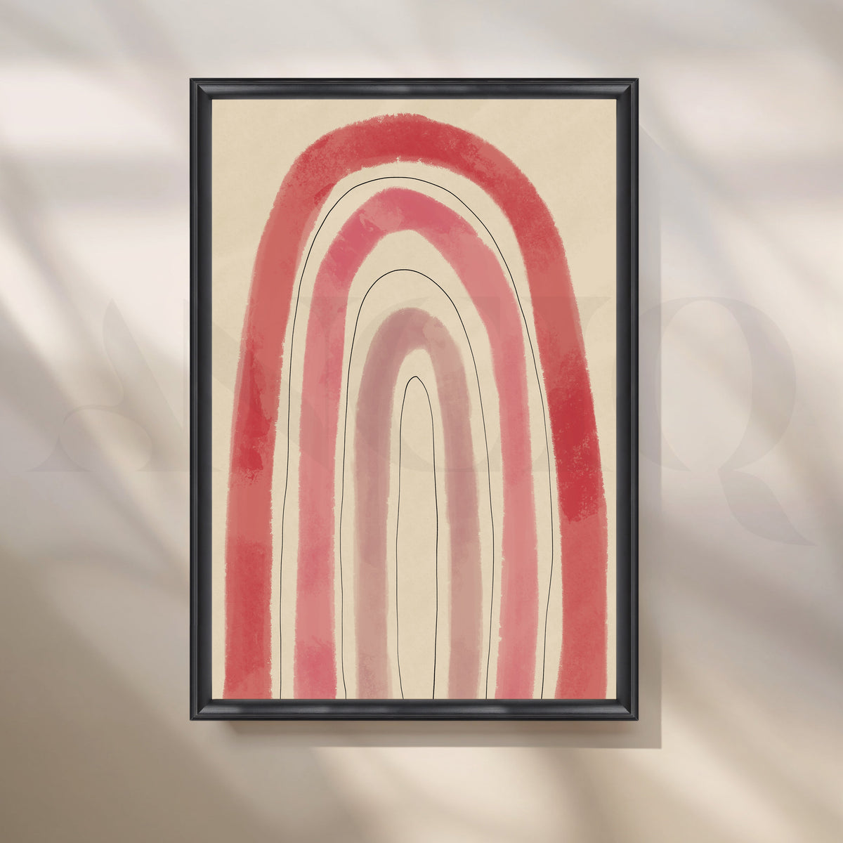 A Minimalist Abstract Art of Soft Red Hues Artwork – Asha Art Studio – Image 3