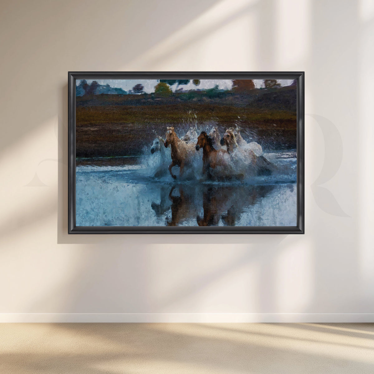 Aquatic Symphony Canvas Artwork – Asha Art Studio – Image 3