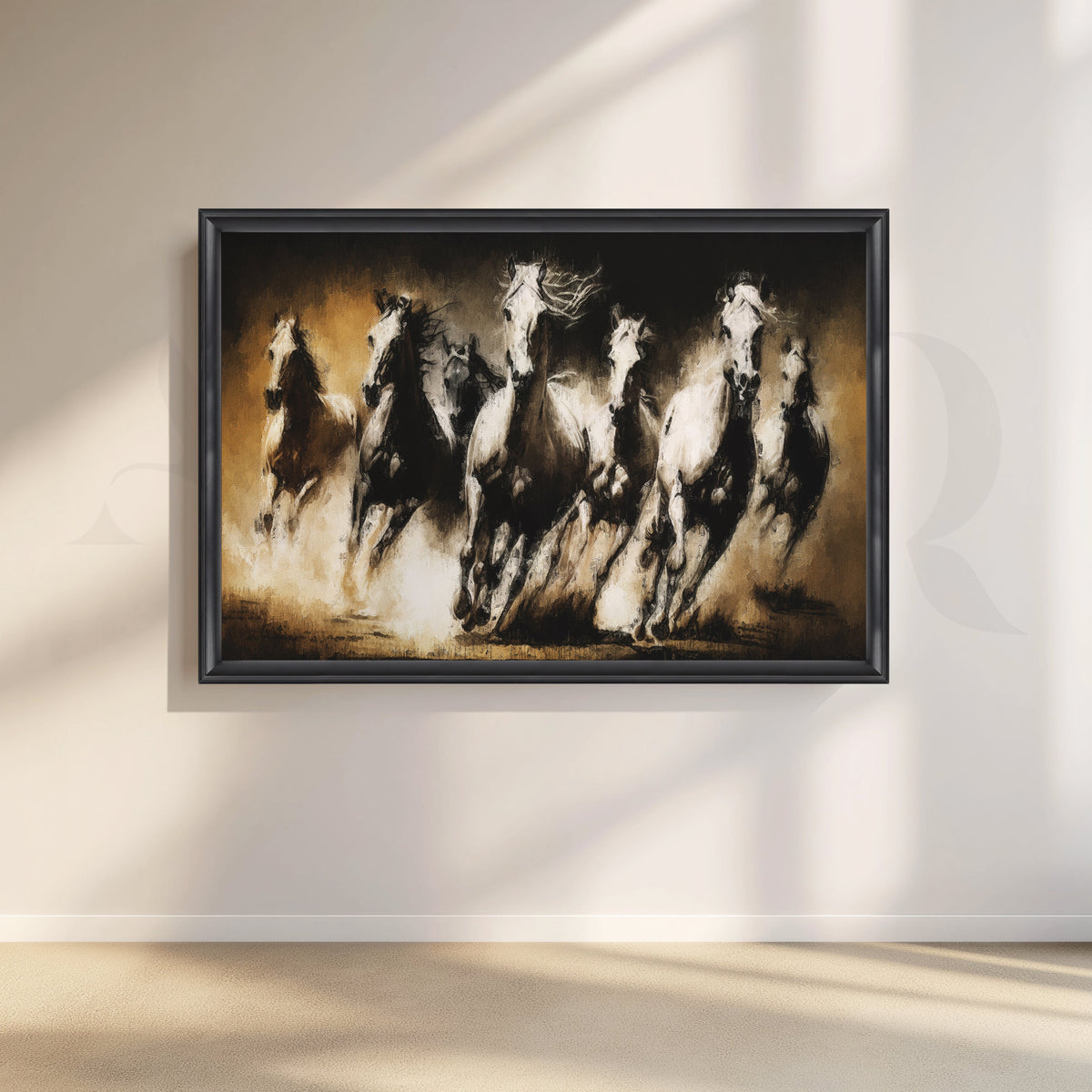 Wild Stampede Canvas Artwork – Asha Art Studio – Image 3